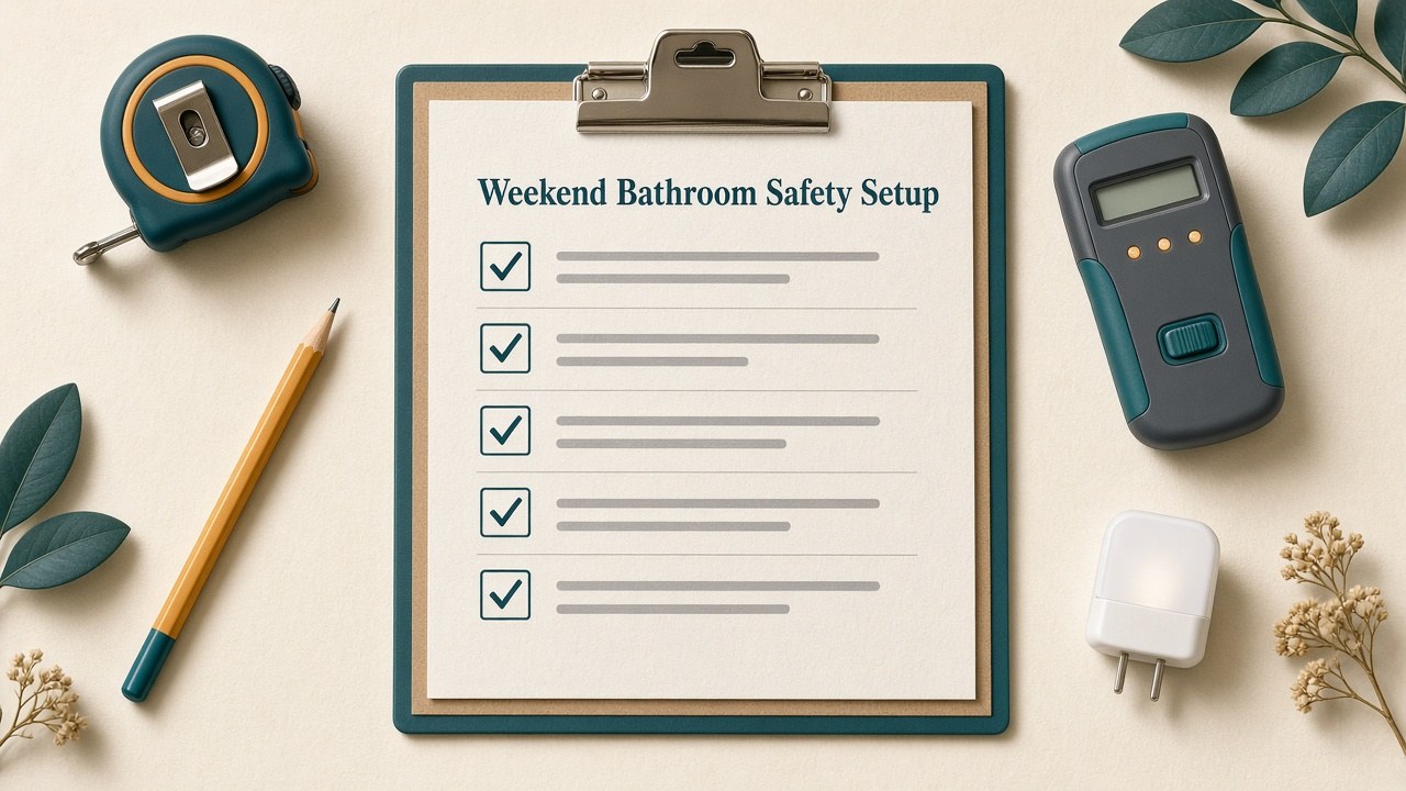 Print the checklist and tape it inside a bathroom cabinet door.